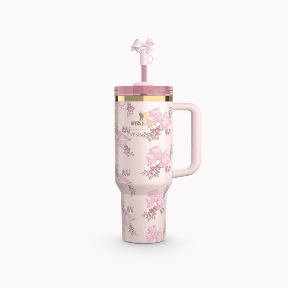 Stanley x LoveShack Fancy Holiday Quencher in Rosa Beaux Pink 40oz